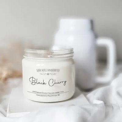Black Cherry - 100% Natural Coconut Soy Candle - Dark Horse Handcrafted