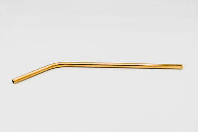 stainless steel reusable straw bent gold