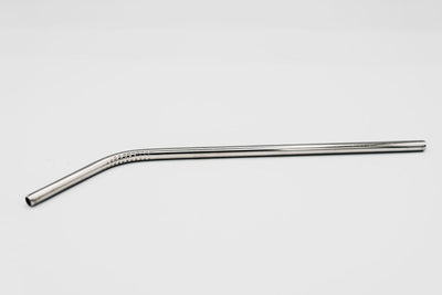stainless steel reusable straw bent silver